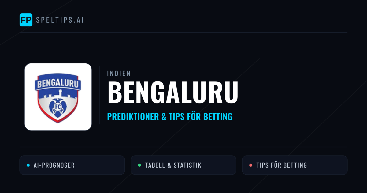 Bengaluru Prognoser & Statistik