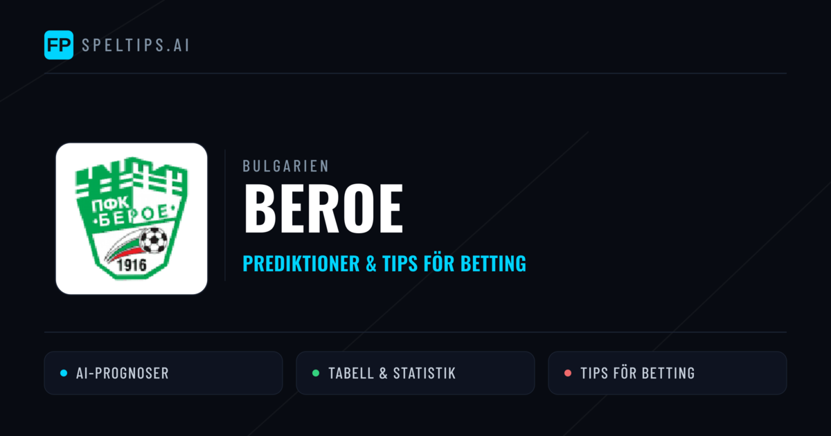 Beroe Prognoser & Statistik