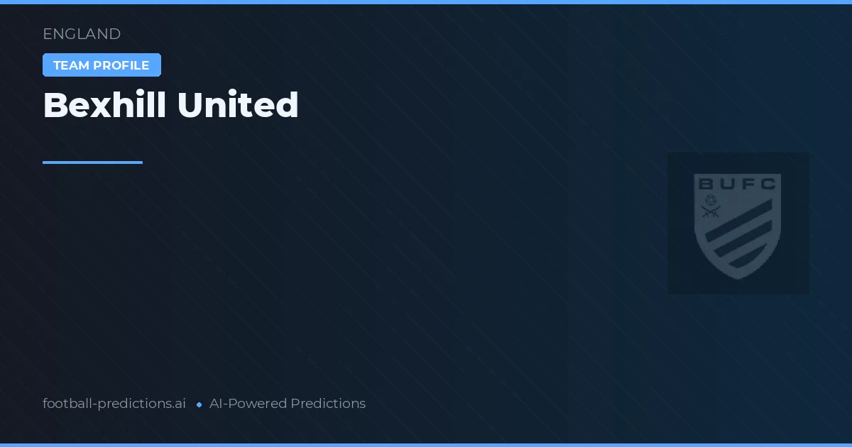 Bexhill United Prognoser & Statistik