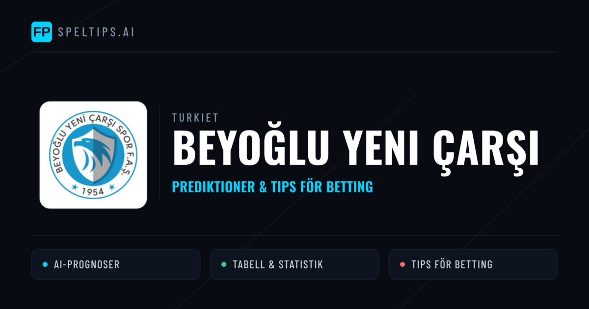 Beyoğlu Yeni Çarşı Prognoser & Statistik