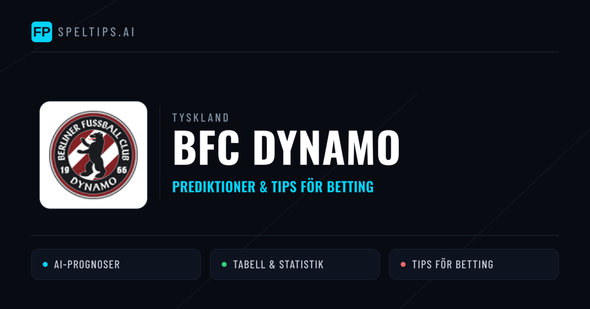 BFC Dynamo Prognoser & Statistik