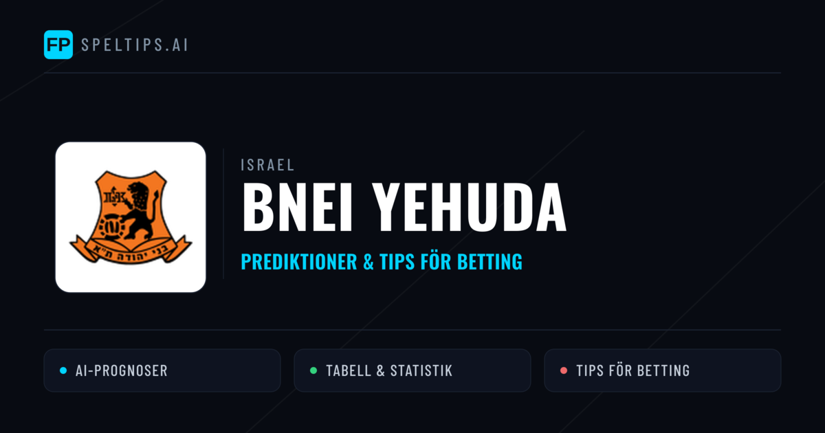 Bnei Yehuda Prognoser & Statistik