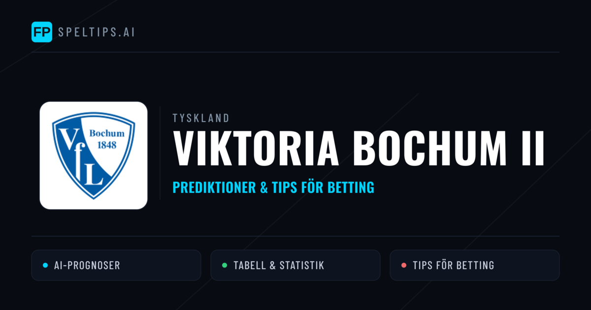 Viktoria Bochum II Prognoser & Statistik