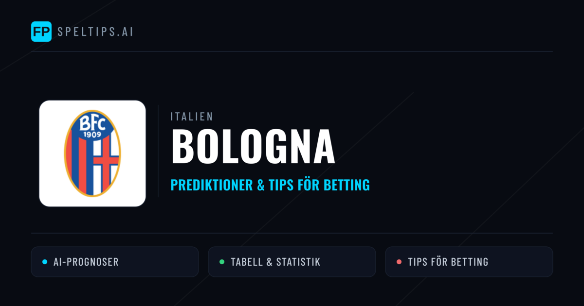 Bologna Prognoser & Statistik