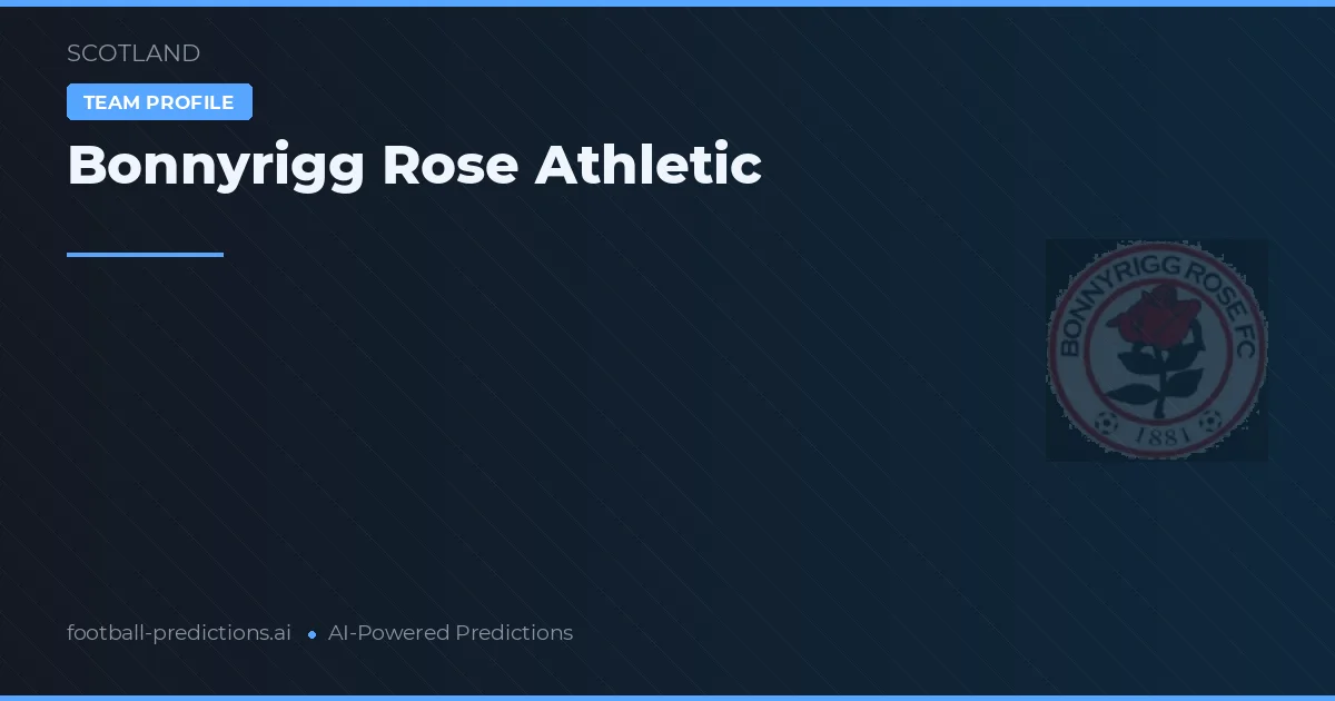 Bonnyrigg Rose Athletic Prognoser & Statistik