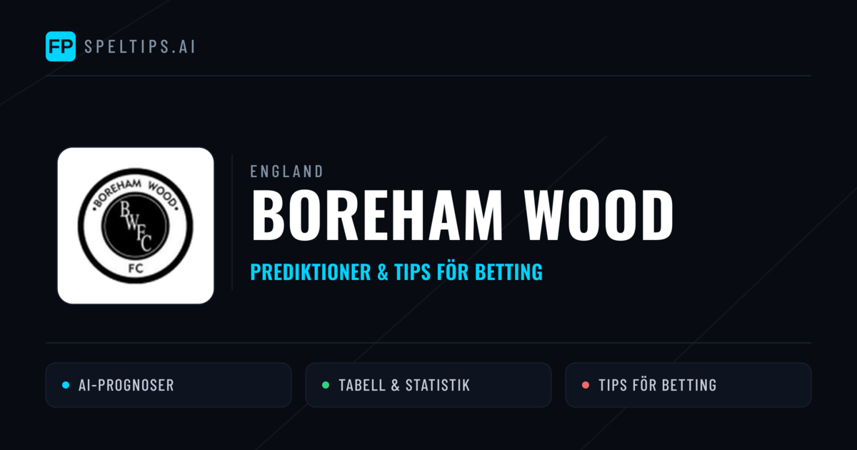 Boreham Wood Prognoser & Statistik