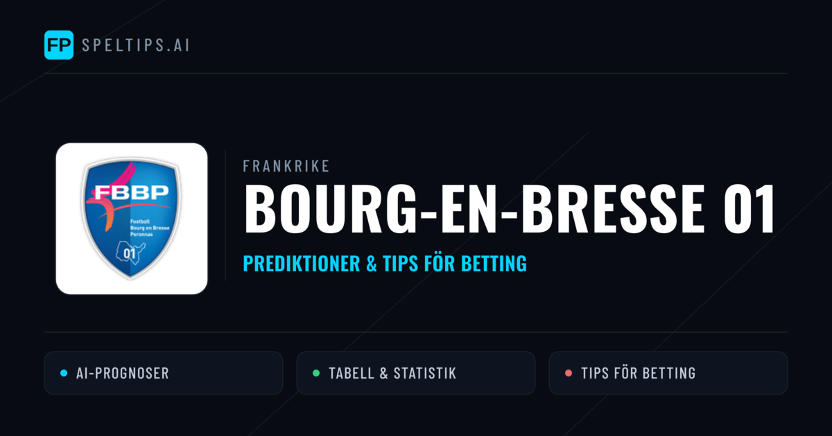Bourg-en-Bresse 01 Prognoser & Statistik