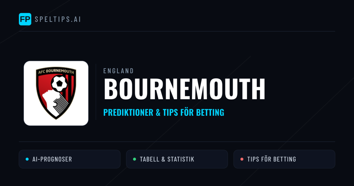 Bournemouth Prognoser & Statistik