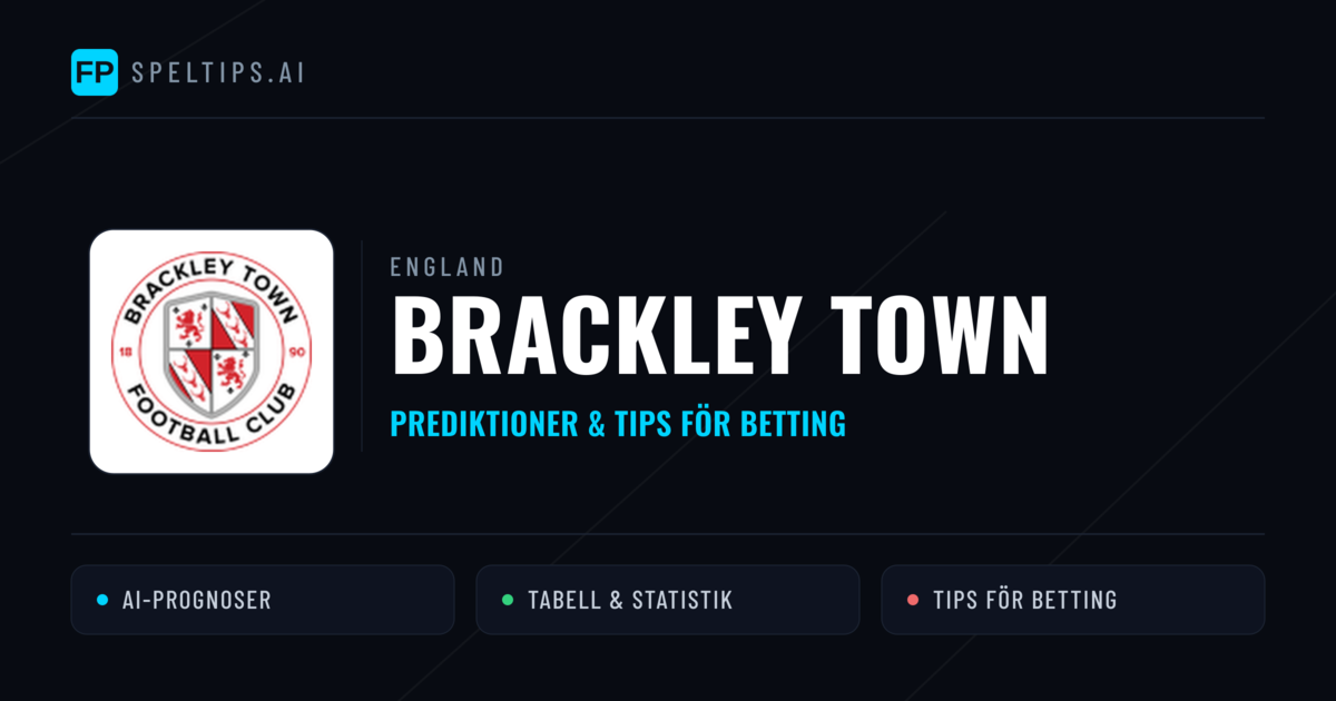 Brackley Town Prognoser & Statistik