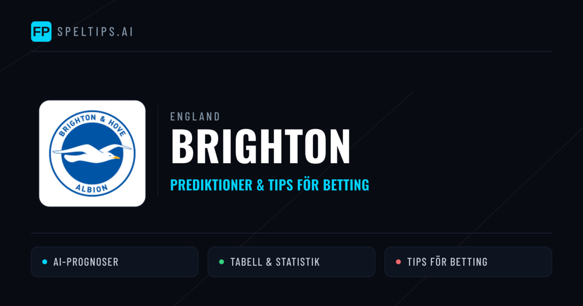 Brighton Prognoser & Statistik