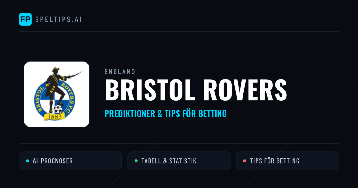 Bristol Rovers Prognoser & Statistik