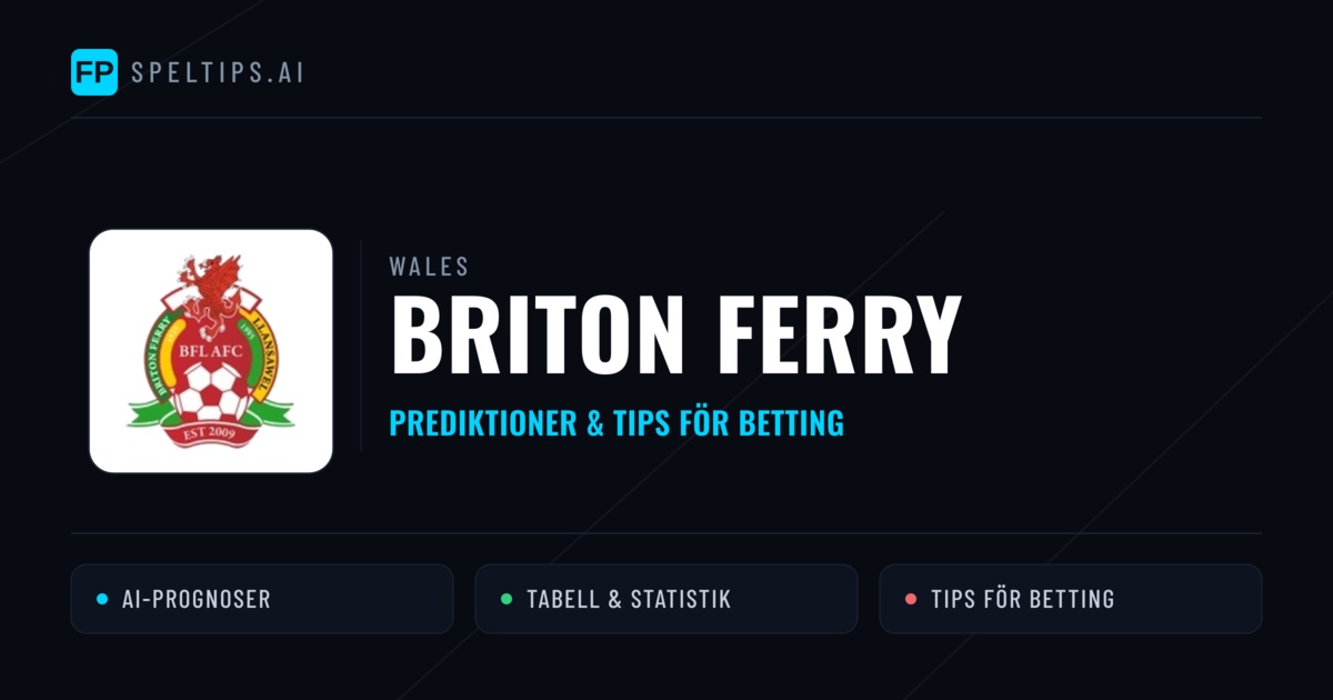 Briton Ferry Prognoser & Statistik