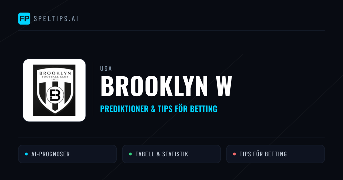 Brooklyn W Prognoser & Statistik