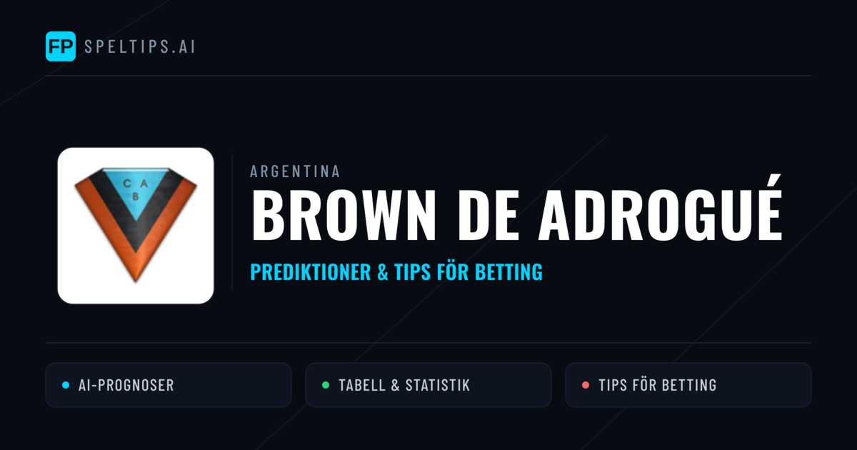 Brown de Adrogué Prognoser & Statistik