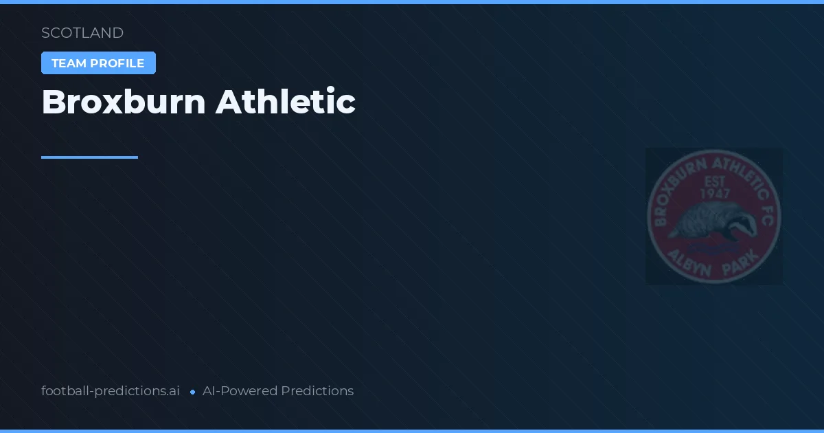 Broxburn Athletic Prognoser & Statistik