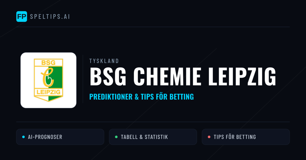 BSG Chemie Leipzig Prognoser & Statistik