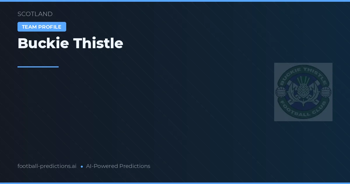 Buckie Thistle Prognoser & Statistik