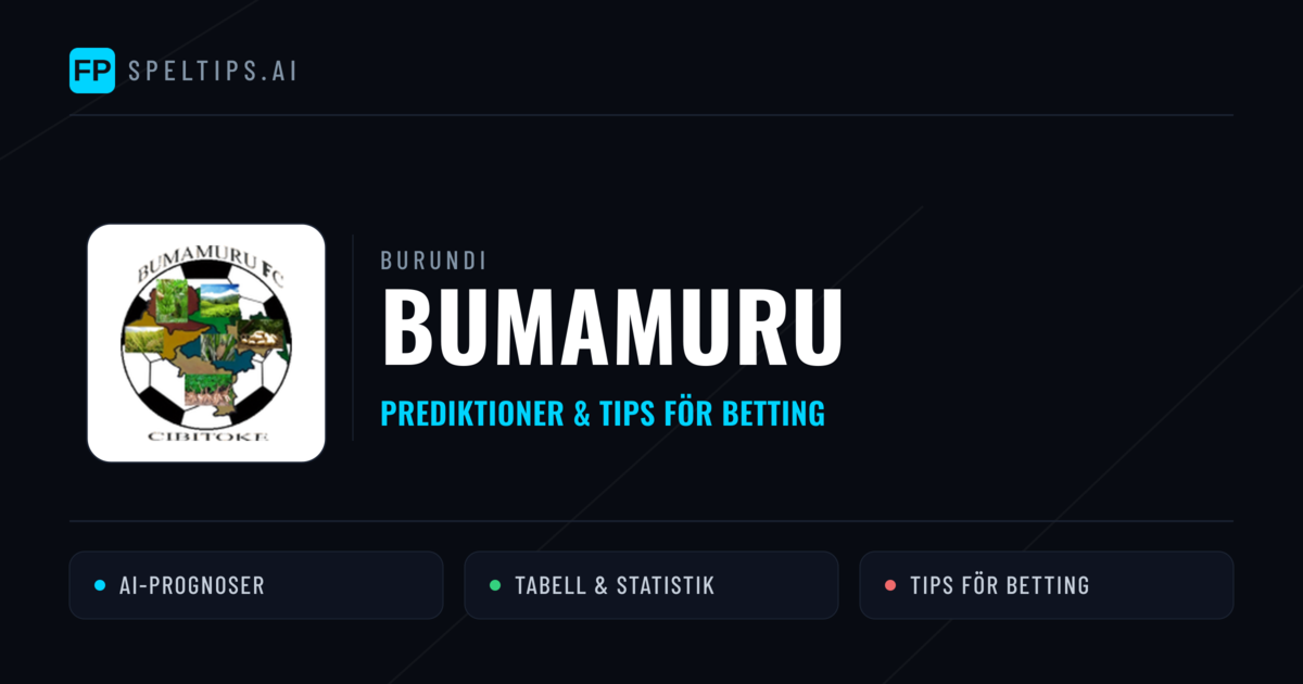 Bumamuru Prognoser & Statistik