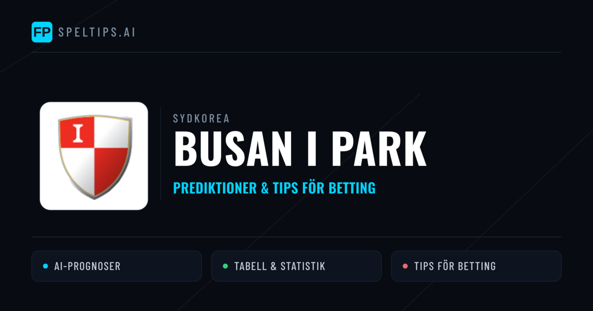 Busan I Park Prognoser & Statistik