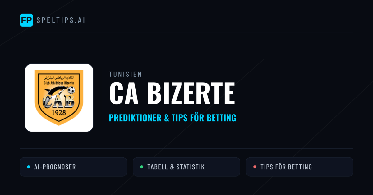 CA Bizerte Prognoser & Statistik