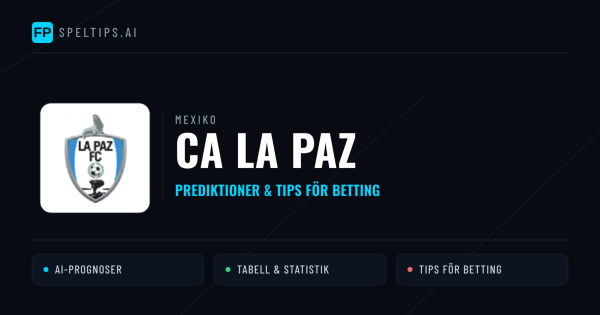 CA La Paz Prognoser & Statistik