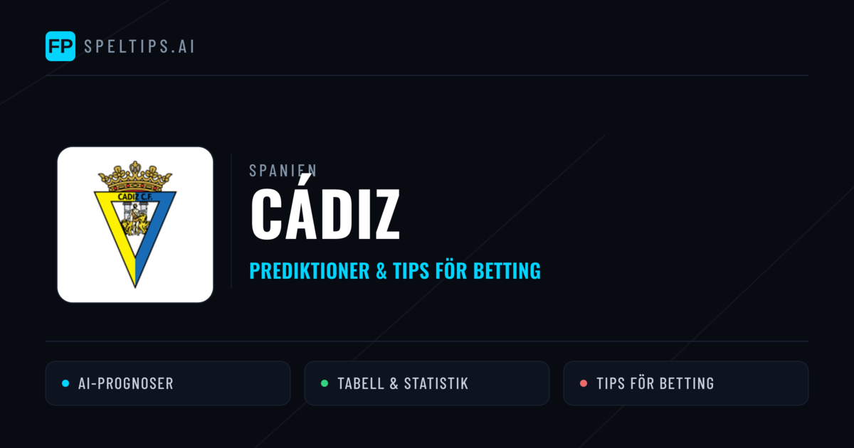 Cádiz Prognoser & Statistik