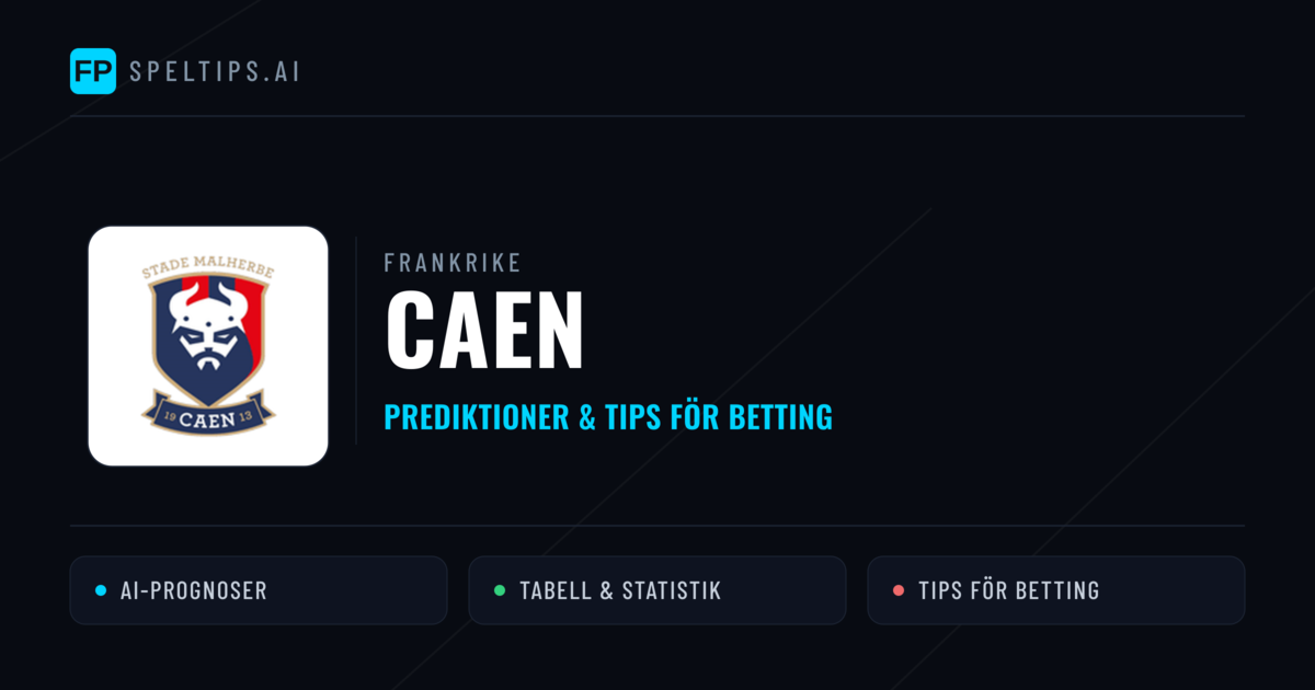 Caen Prognoser & Statistik