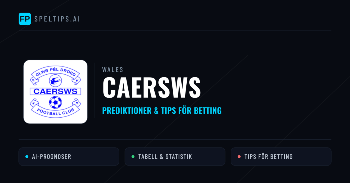 Caersws Prognoser & Statistik