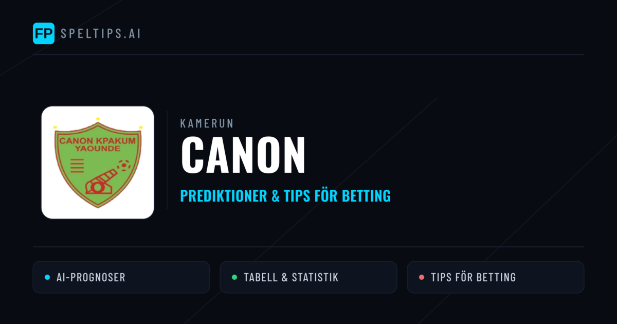 Canon Prognoser & Statistik
