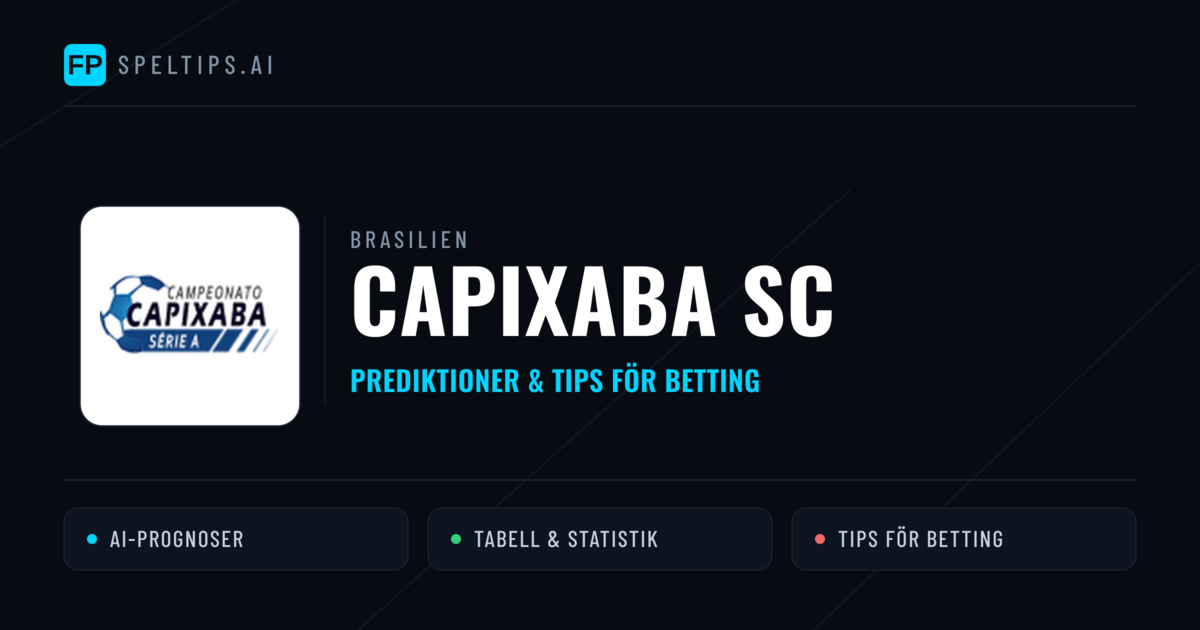 Capixaba SC Prognoser & Statistik