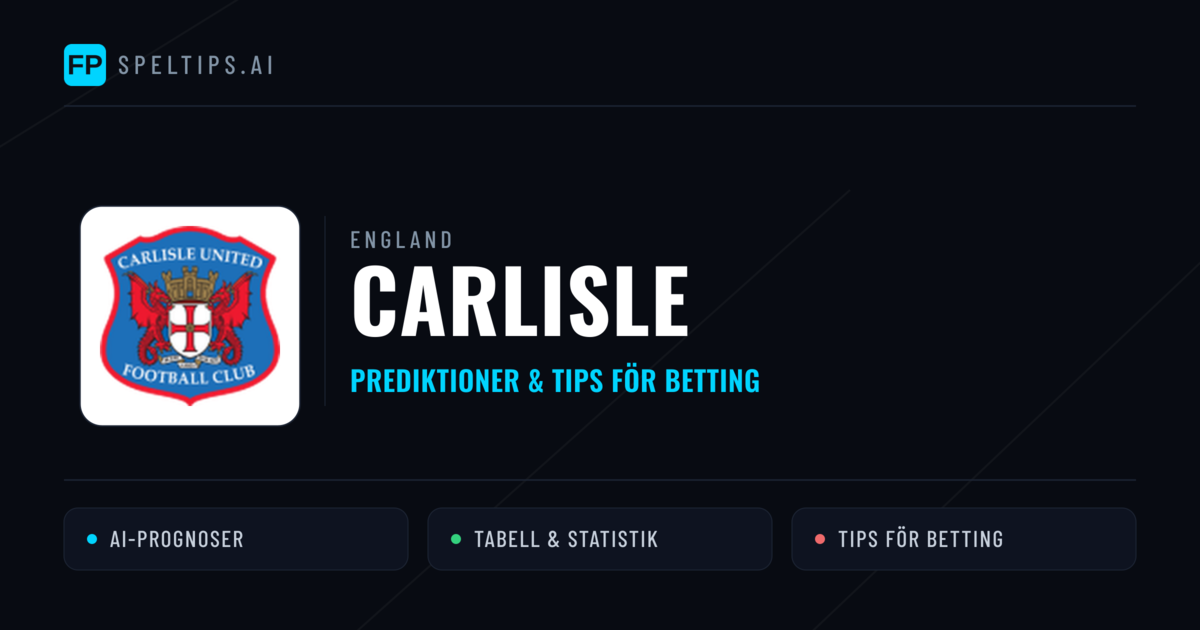 Carlisle Prognoser & Statistik