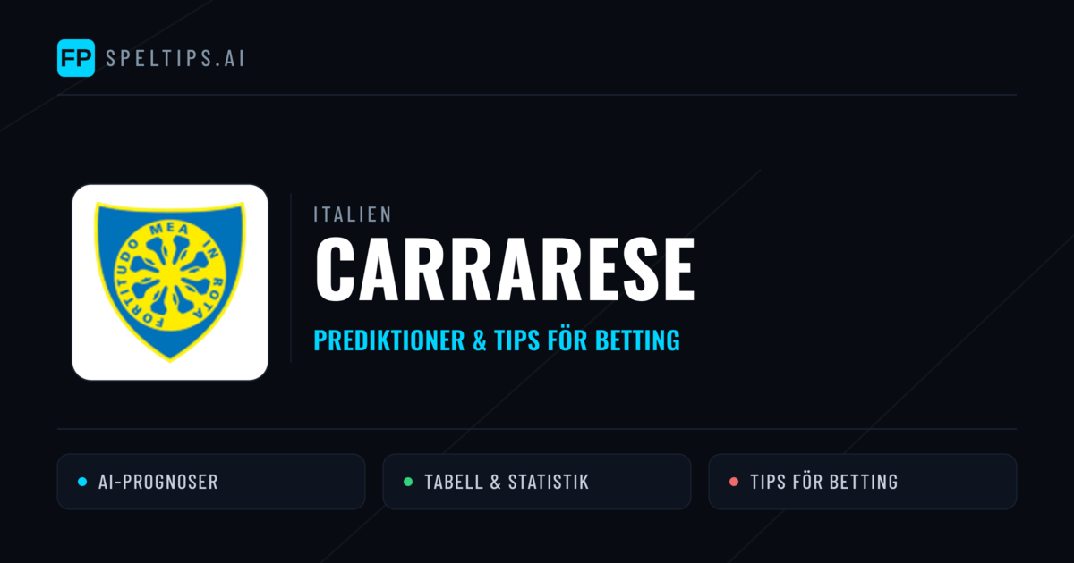 Carrarese Prognoser & Statistik