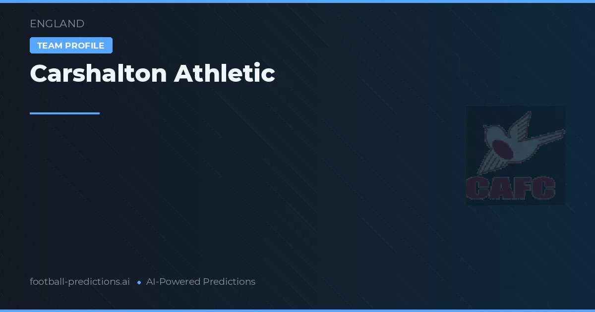 Carshalton Athletic Prognoser & Statistik