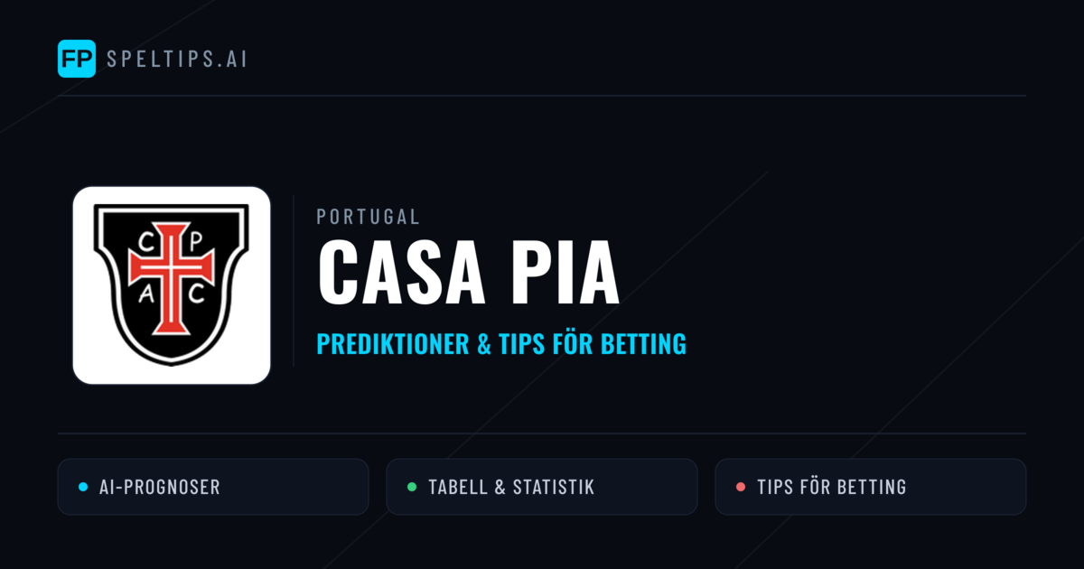 Casa Pia Prognoser & Statistik
