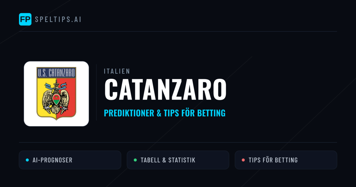 Catanzaro Prognoser & Statistik