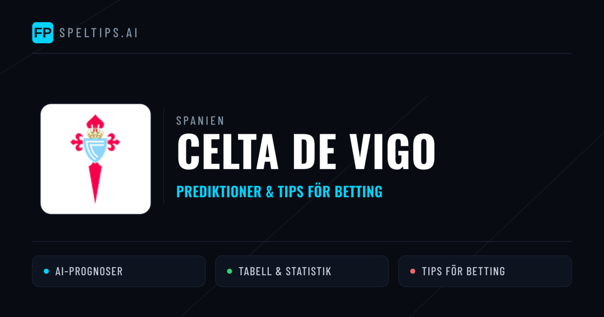Celta de Vigo Prognoser & Statistik