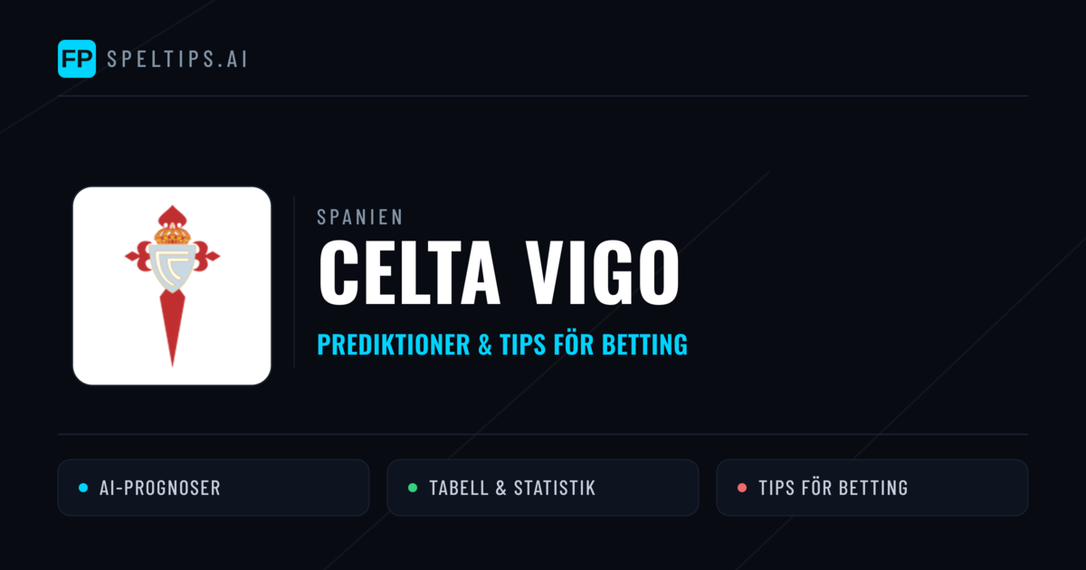 Celta Vigo Prognoser & Statistik