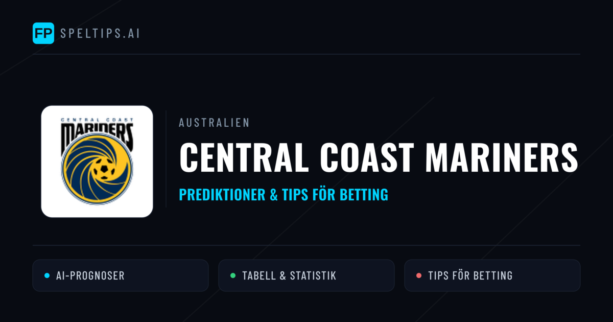Central Coast Mariners Prognoser & Statistik