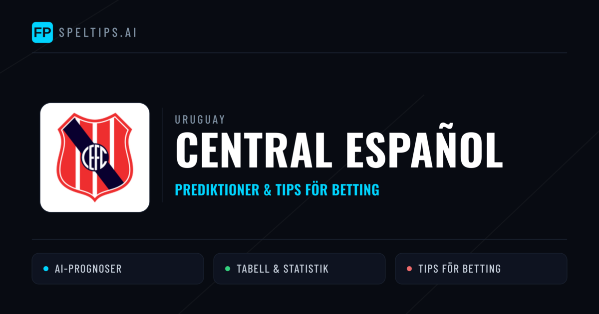 Central Español Prognoser & Statistik