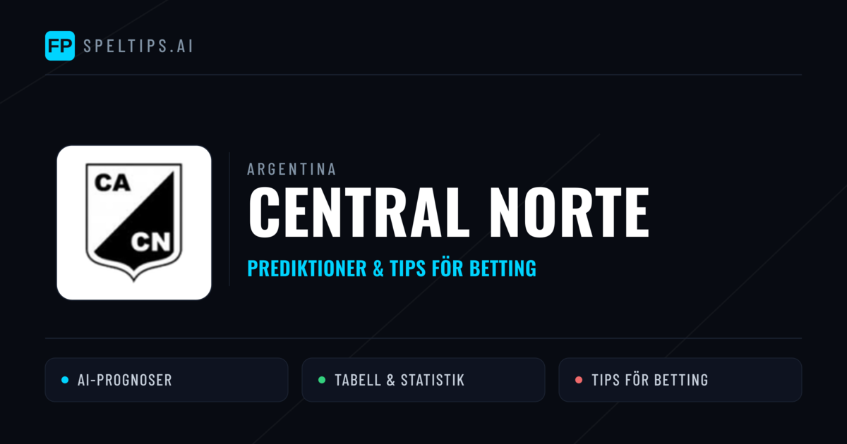 Central Norte Prognoser & Statistik