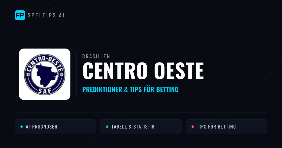 Centro Oeste Prognoser & Statistik