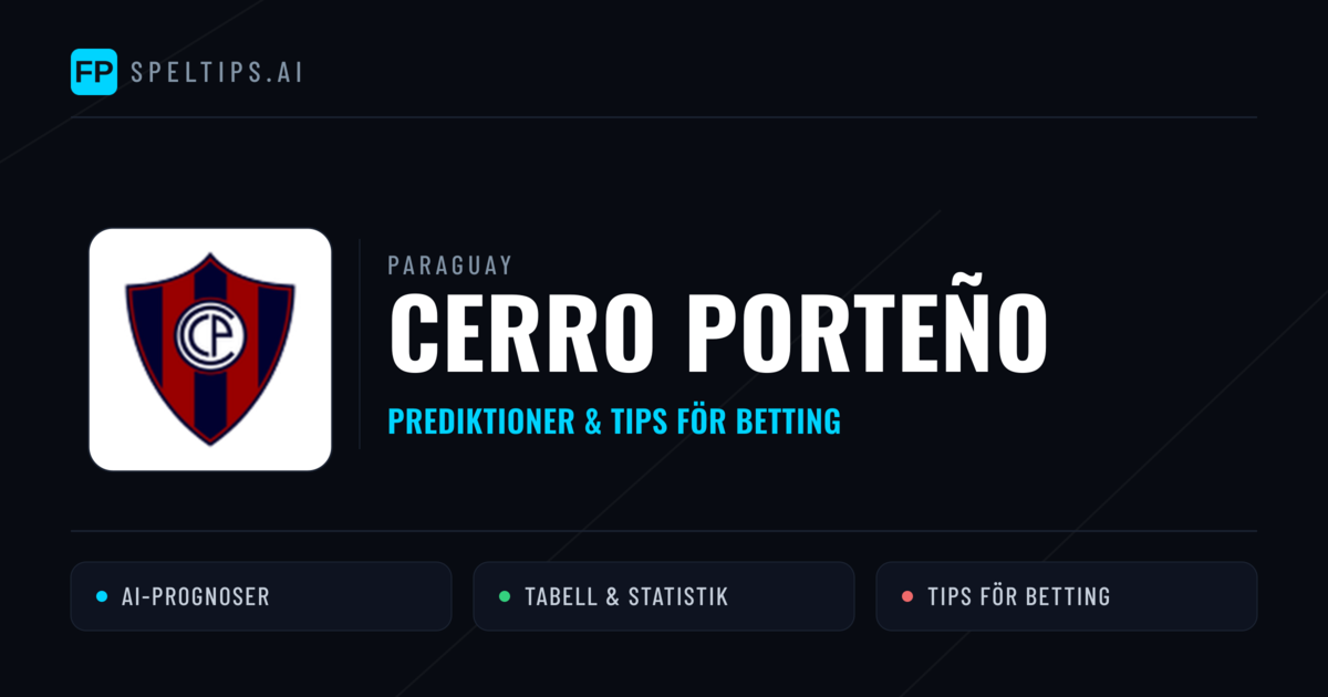 Cerro Porteño Prognoser & Statistik