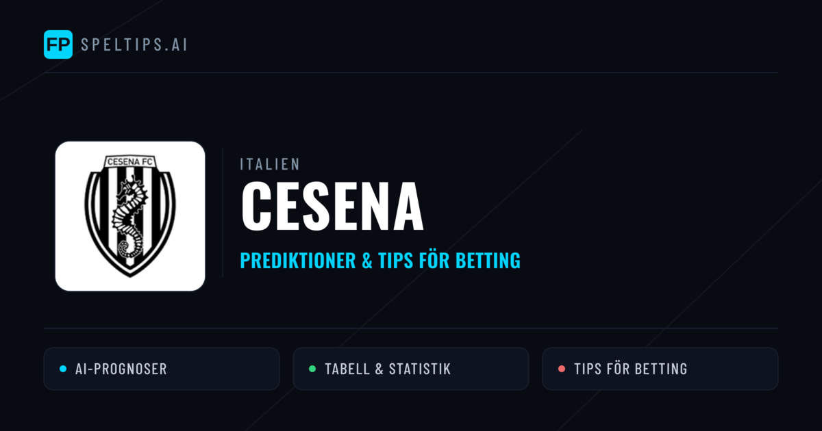 Cesena Prognoser & Statistik