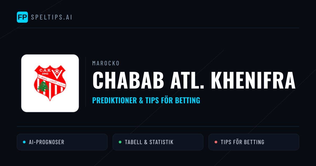 Chabab Atl. Khenifra Prognoser & Statistik