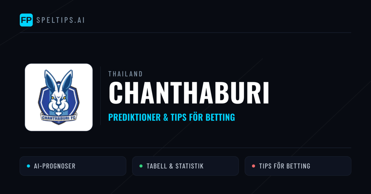 Chanthaburi Prognoser & Statistik