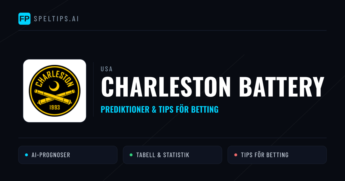 Charleston Battery Prognoser & Statistik