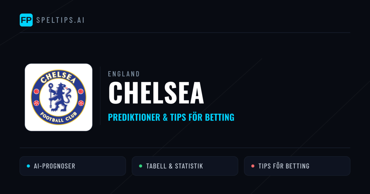Chelsea Prognoser & Statistik