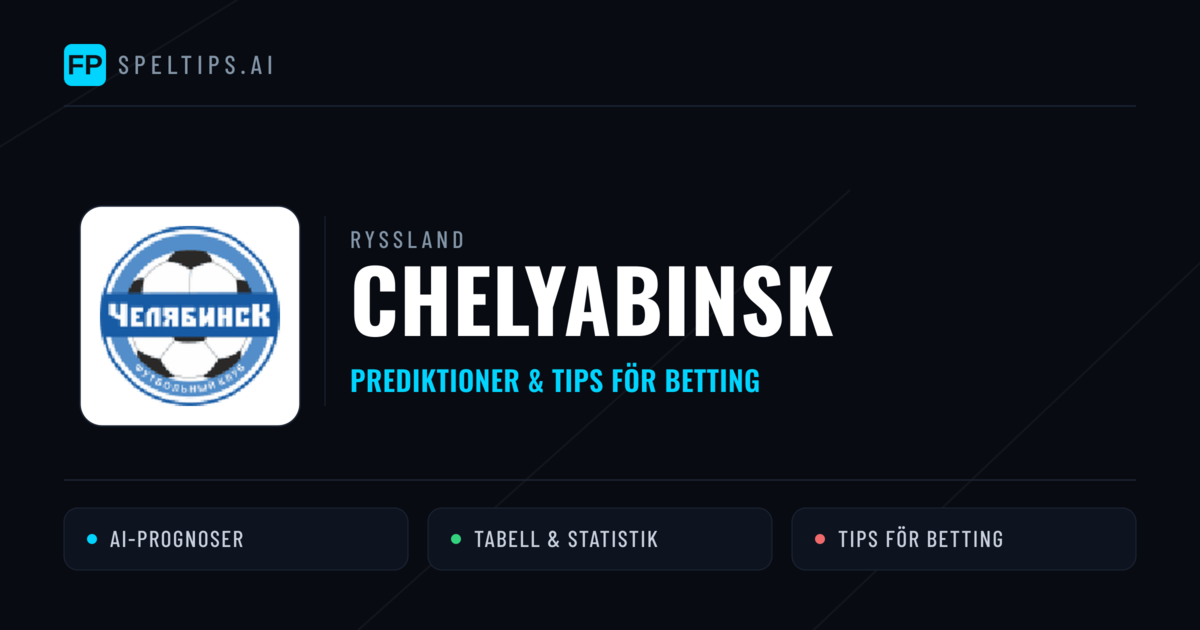 Chelyabinsk Prognoser & Statistik