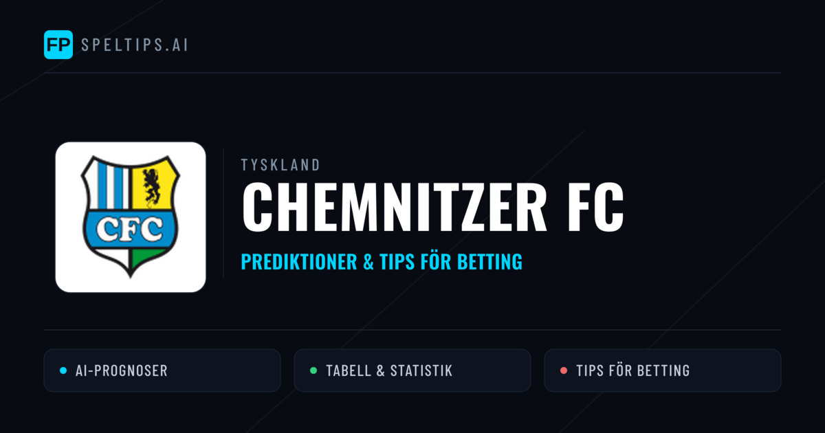 Chemnitzer FC Prognoser & Statistik