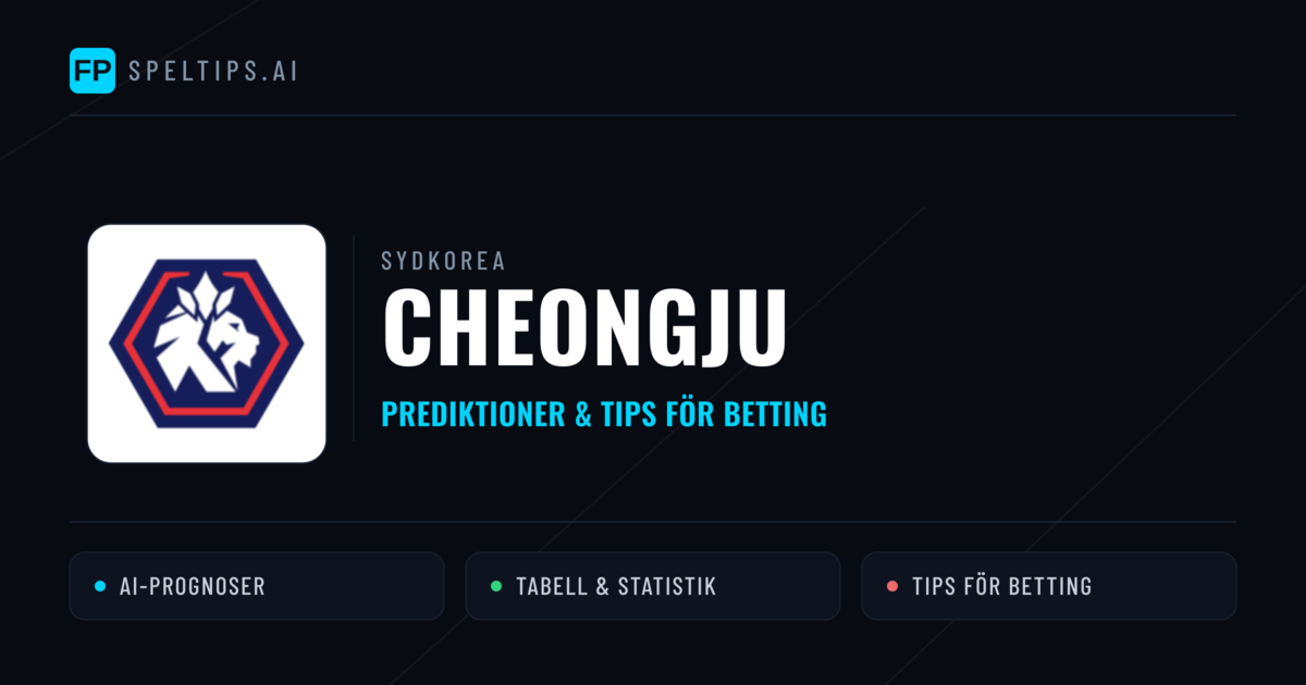 Cheongju Prognoser & Statistik